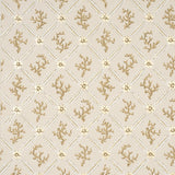 Schumacher Corail Leaf Trellis Champagne Wallpaper