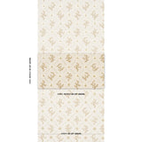 Schumacher Corail Leaf Trellis Champagne Wallpaper