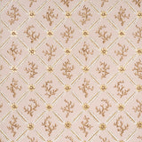 Schumacher Corail Leaf Trellis Blush Wallpaper