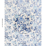 Schumacher Huntington Gardens Bleu Marine Wallpaper