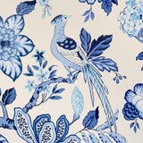 Schumacher Huntington Gardens Bleu Marine Wallpaper