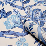 Schumacher Huntington Gardens Bleu Marine Wallpaper