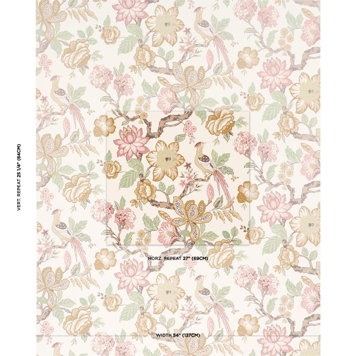Schumacher Huntington Gardens Ptale Wallpaper