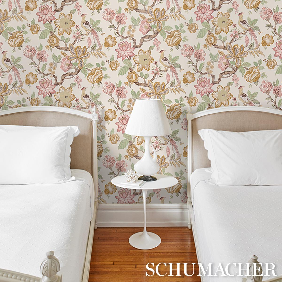 Schumacher Huntington Gardens Ptale Wallpaper