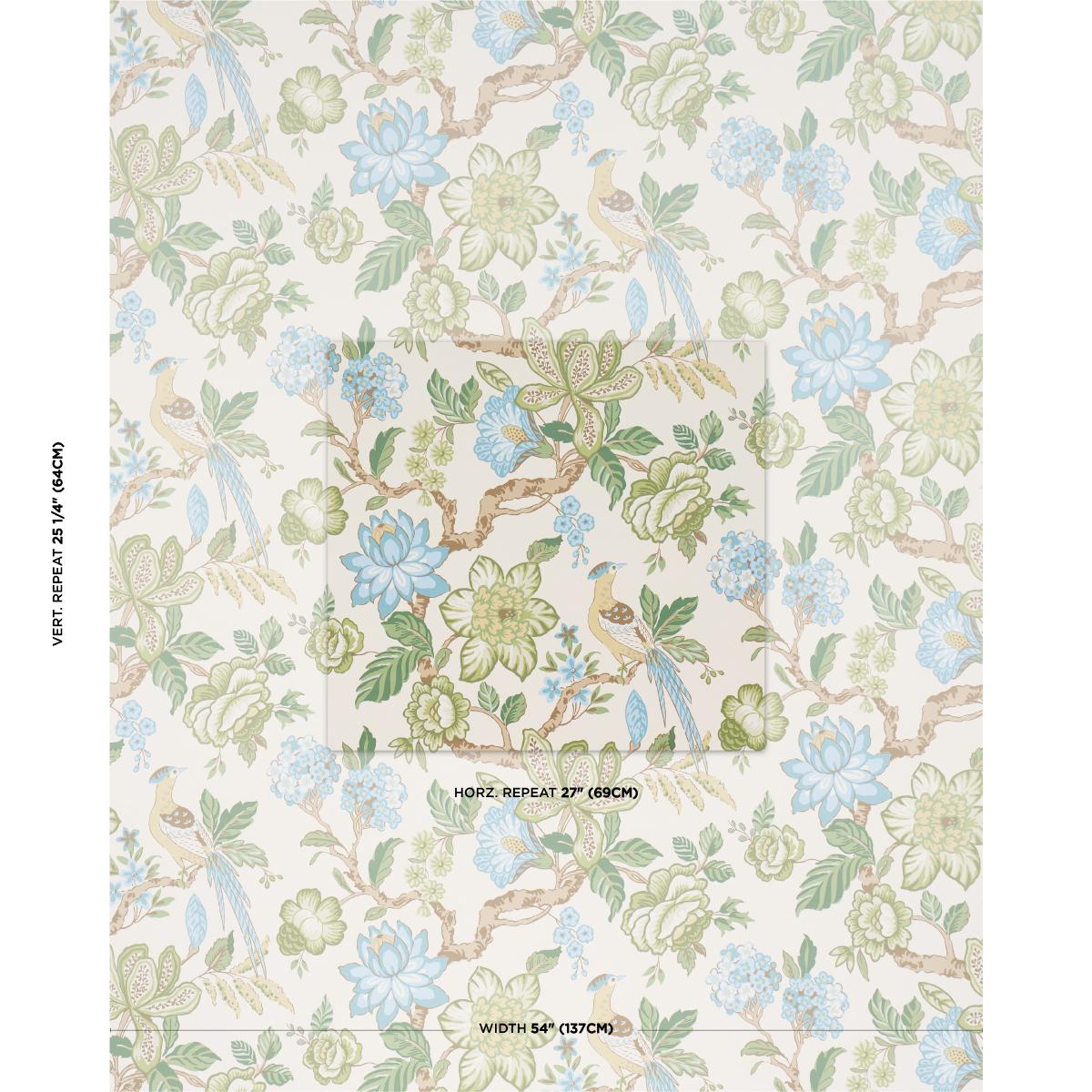 Schumacher Huntington Gardens Paradis Wallpaper