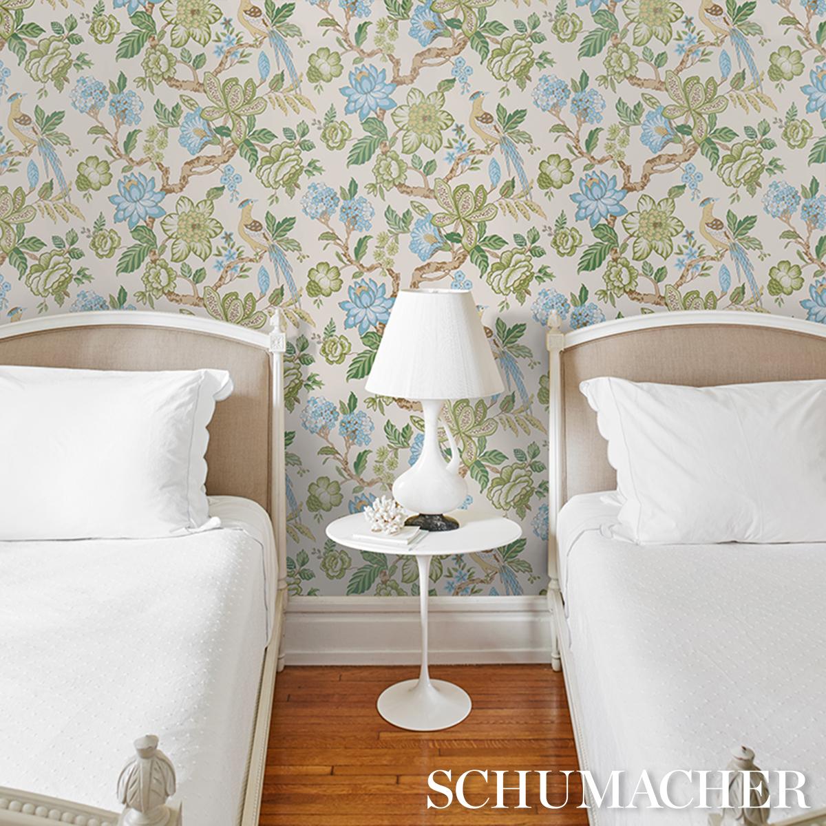 Schumacher Huntington Gardens Paradis Wallpaper
