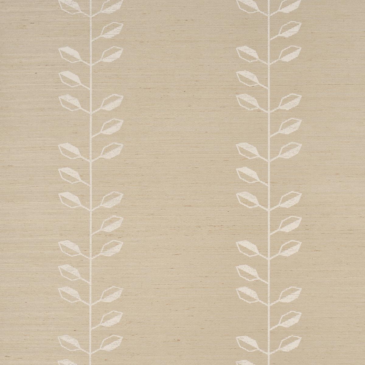 Schumacher Geo Leaf Sisal Bone & White Wallpaper