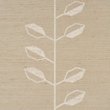 Schumacher Geo Leaf Sisal Bone & White Wallpaper