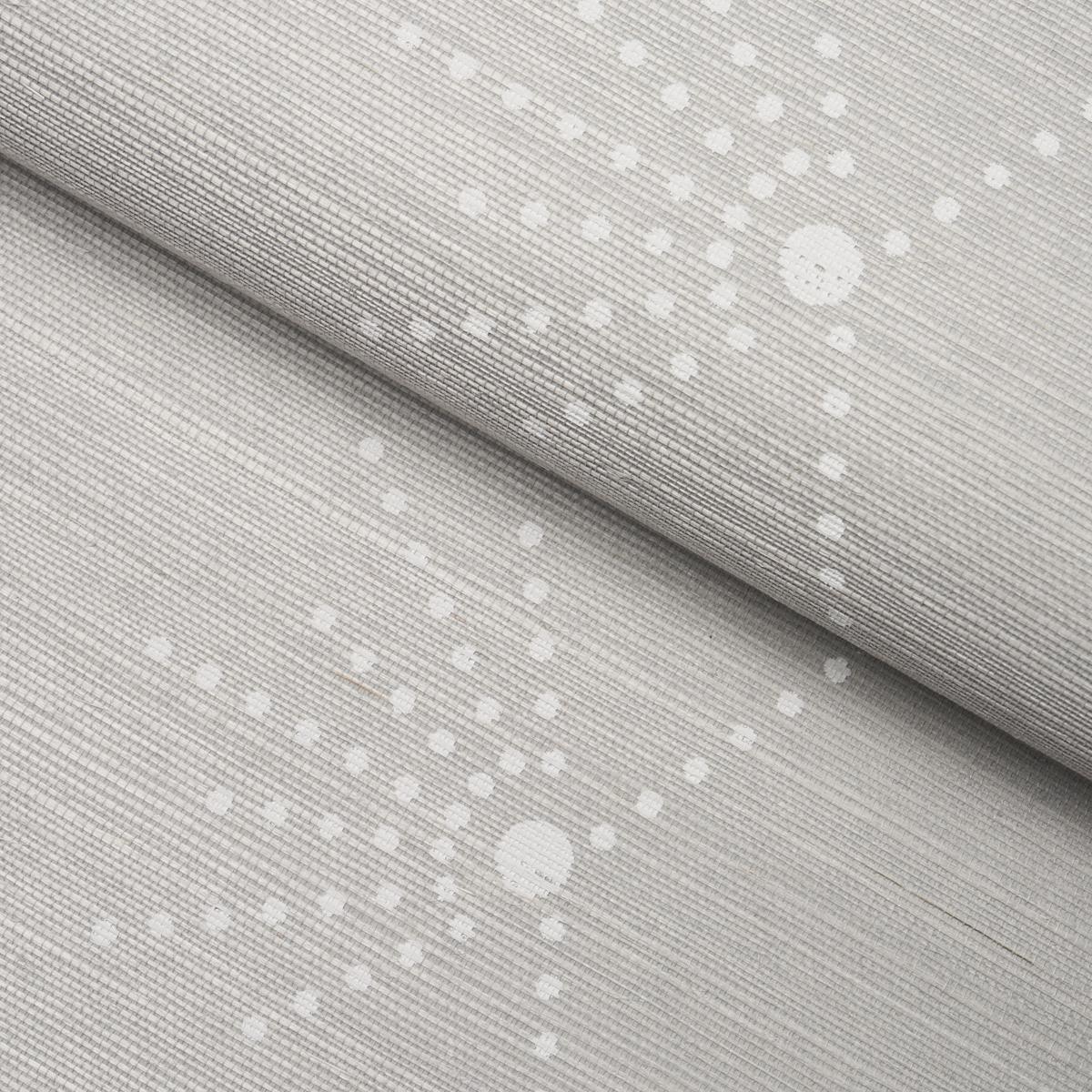 Schumacher Royre Stripe Sisal Dove Wallpaper