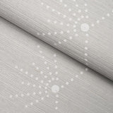 Schumacher Royre Stripe Sisal Dove Wallpaper