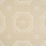 Schumacher Beveled Frame Sisal Oyster Wallpaper