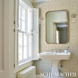 Schumacher Beveled Frame Sisal Oyster Wallpaper