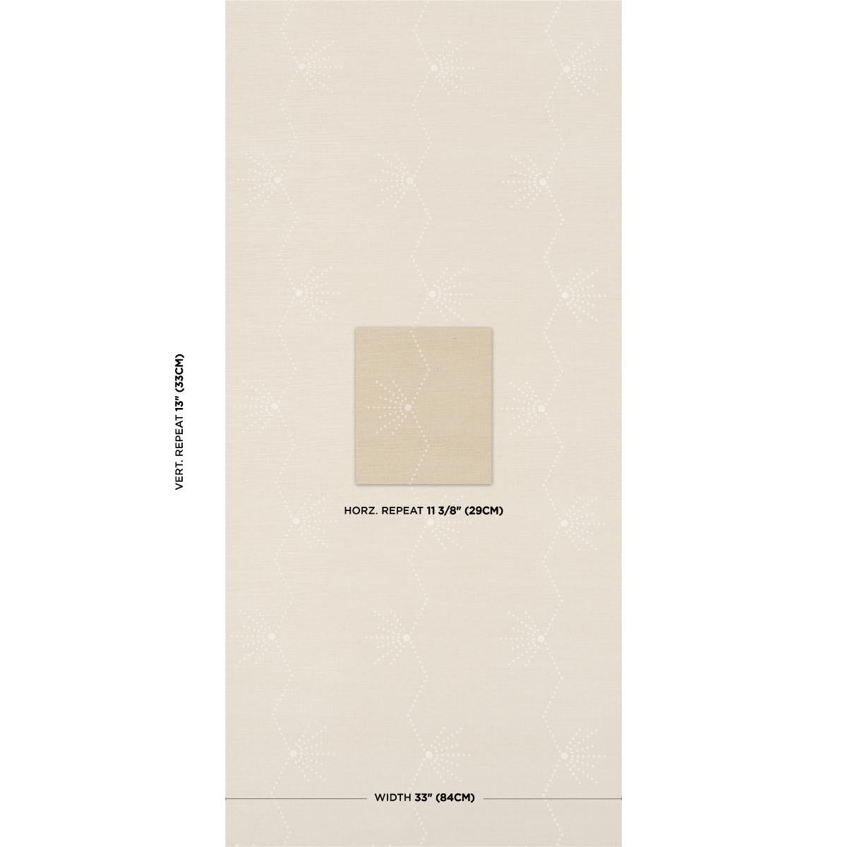 Schumacher Royre Stripe Sisal Sand Wallpaper