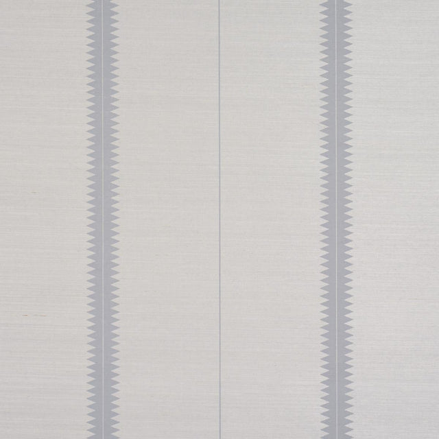 Schumacher Bristle Stripe Sisal Dove Wallpaper