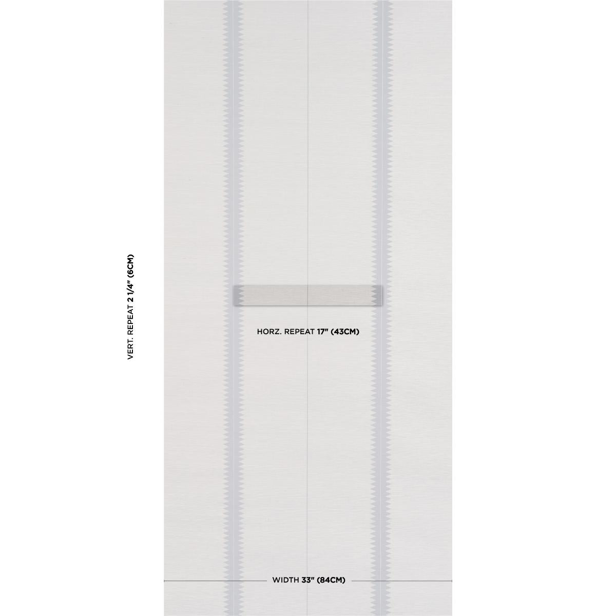 Schumacher Bristle Stripe Sisal Dove Wallpaper