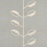 Schumacher Geo Leaf Sisal Mineral & Ivory Wallpaper