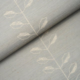 Schumacher Geo Leaf Sisal Mineral & Ivory Wallpaper