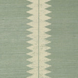 Schumacher Bristle Stripe Sisal Seaglass Wallpaper