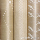 Schumacher Checkered Stripe Sisal Birch Wallpaper