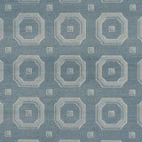 Schumacher Beveled Frame Sisal Denim Wallpaper