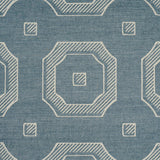 Schumacher Beveled Frame Sisal Denim Wallpaper