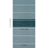 Schumacher Checkered Stripe Sisal Peacock Wallpaper