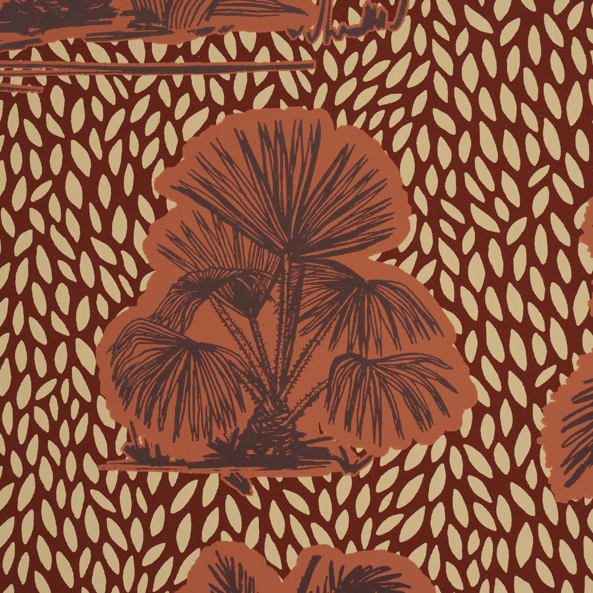 Schumacher Tropical Safari Print Sunset In Los Llanos Wallpaper