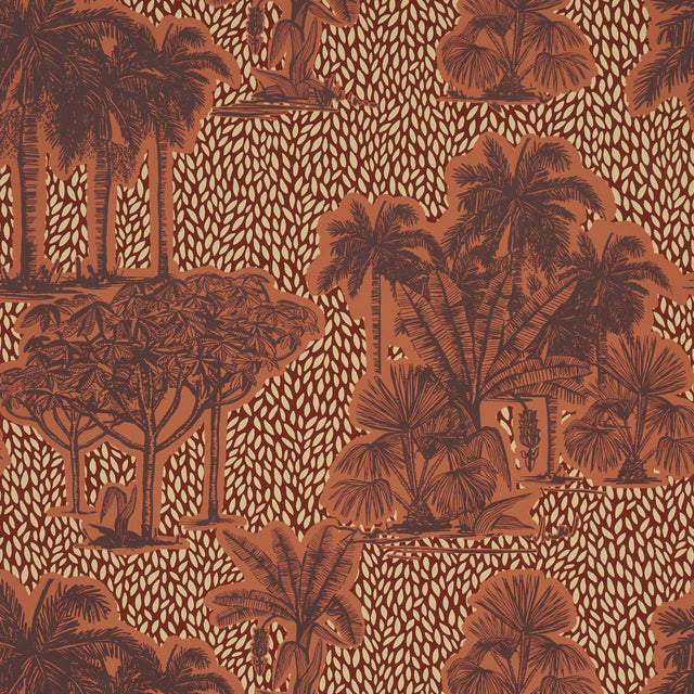 Schumacher Tropical Safari Print Sunset In Los Llanos Wallpaper