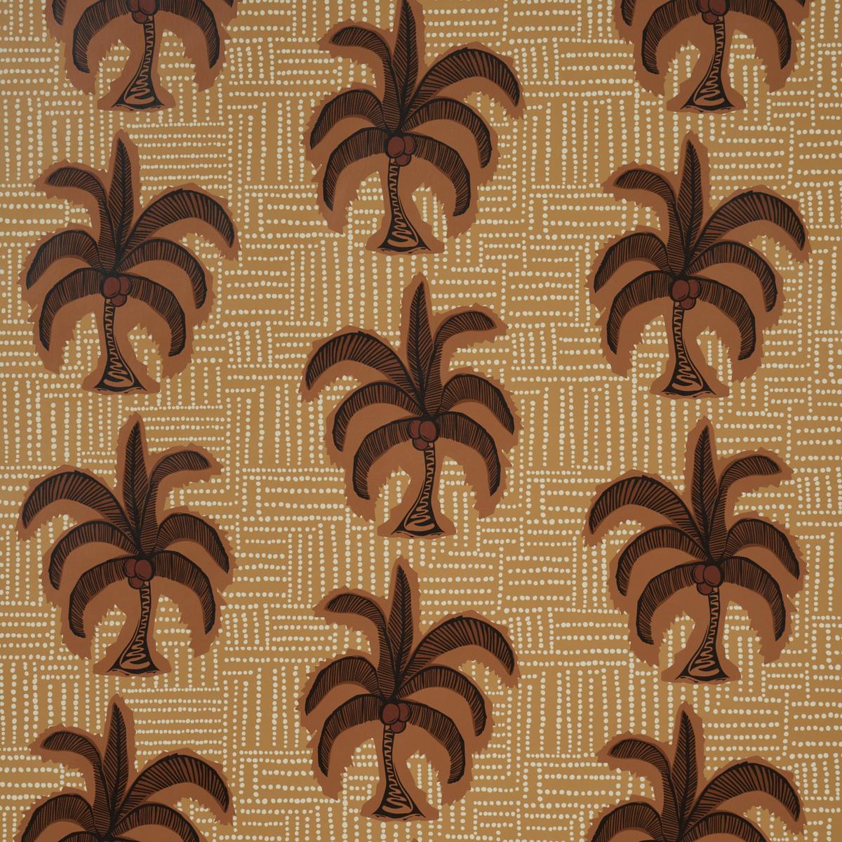 Schumacher Agua De Coco Sunbleached Ochre Wallpaper