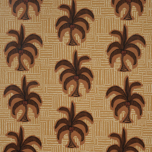 Schumacher Agua De Coco Sunbleached Ochre Wallpaper