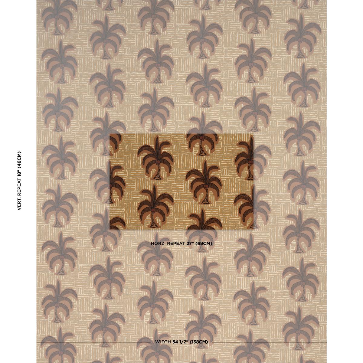 Schumacher Agua De Coco Sunbleached Ochre Wallpaper