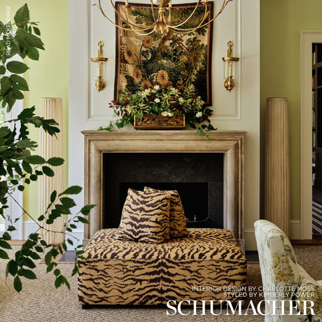 Schumacher Shivalik Hills Tiger Gold Fabric