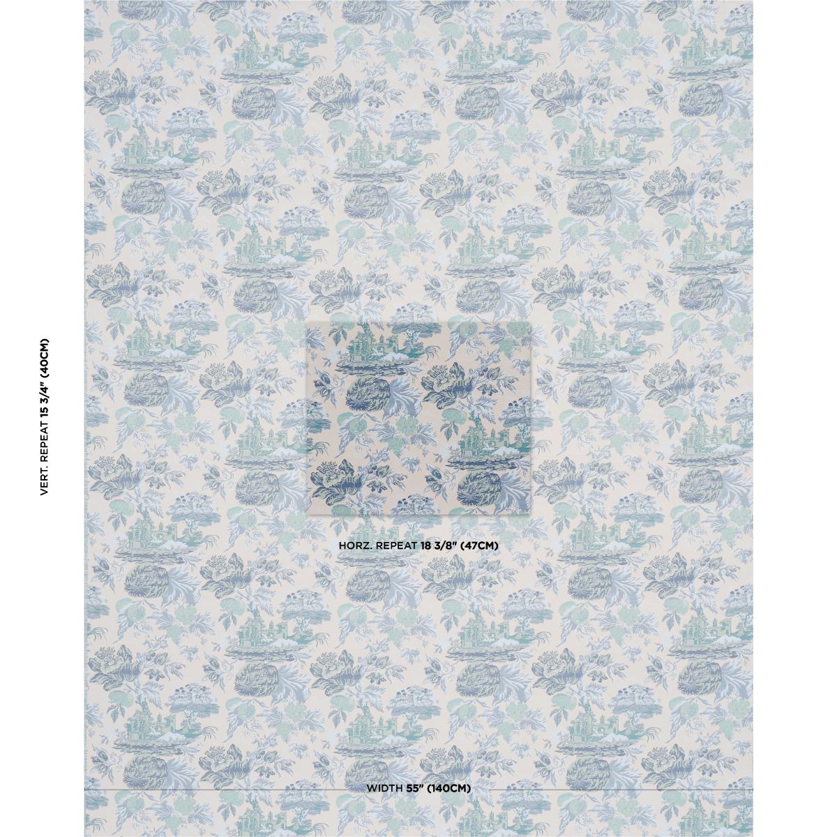 Schumacher Jardin De Louis Delft Fabric