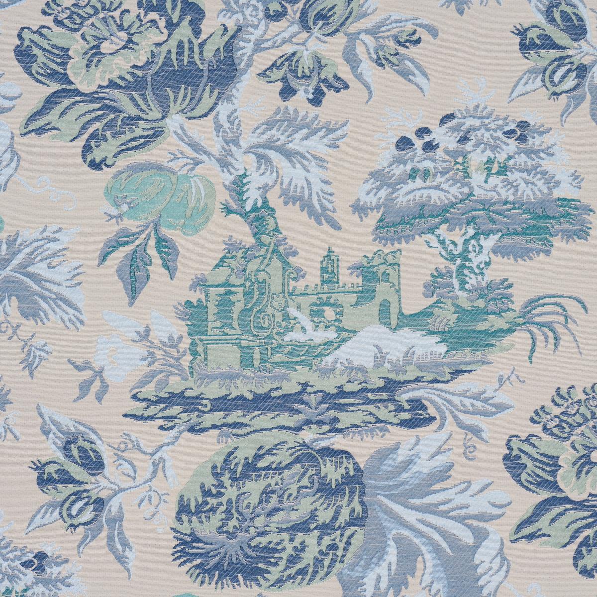 Schumacher Jardin De Louis Delft Fabric – DecoratorsBest