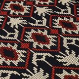 Schumacher Andean Tribute Embroidery Ruby Midnight Shadows Fabric
