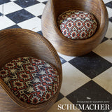 Schumacher Andean Tribute Embroidery Ruby Midnight Shadows Fabric