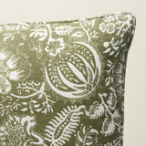 Schumacher Pomegranate Print Olive 20" x 20" Pillow