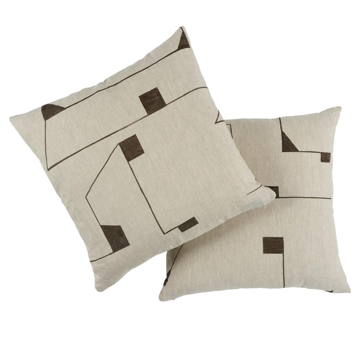 Schumacher Carbon 20" x 20" Circuit Pillow