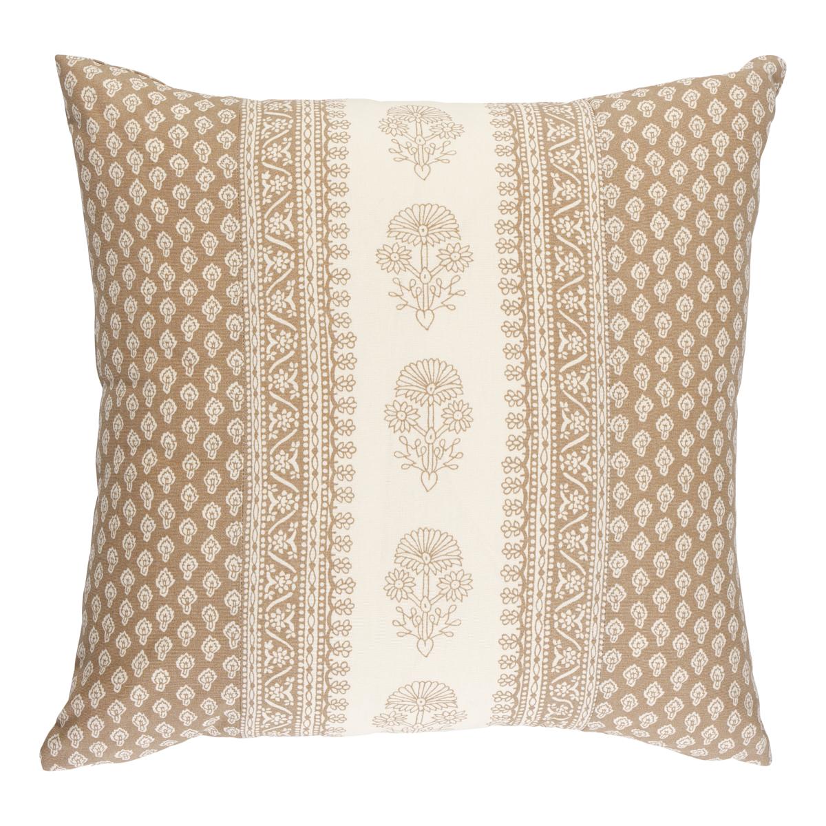 Schumacher Hyacinth I/O Neutral 22" x 22" Pillow