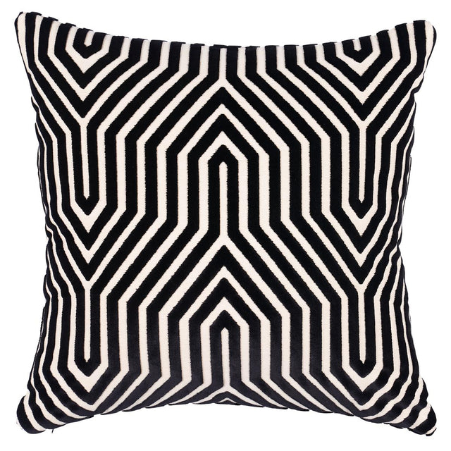 Schumacher Noir 18" x 18" Vanderbilt Velvet Pillow