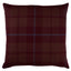 Schumacher Burgundy 18" x 18" Montana Wool Plaid Pillow