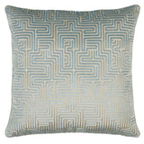 Schumacher Sky 22" x 22" Lisboa Velvet Pillow
