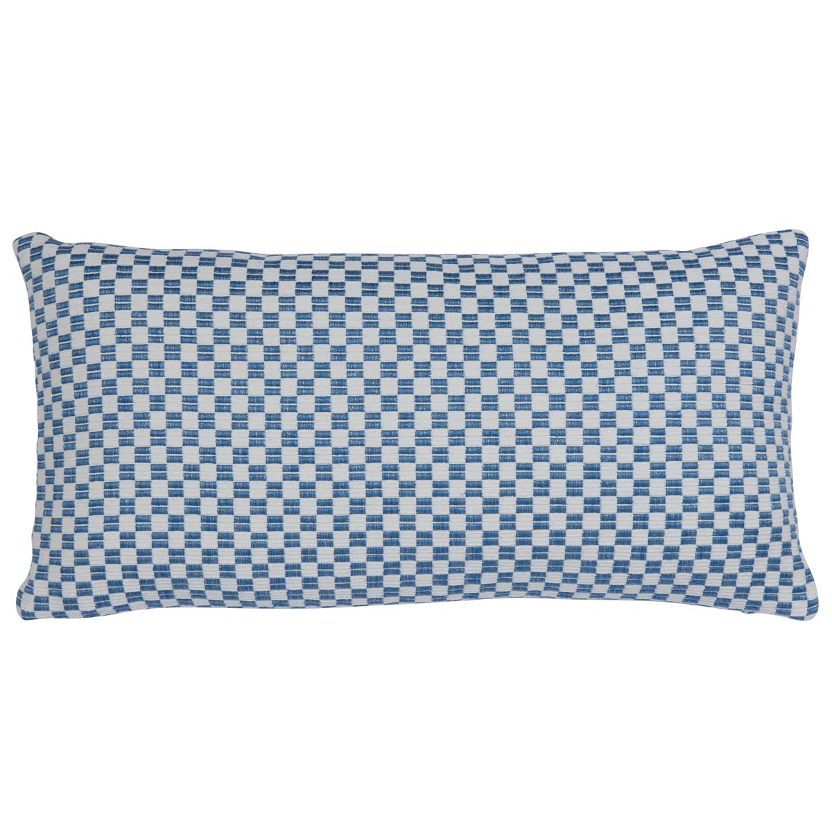 Schumacher Blue 24" x 12" Elkhart Pillow