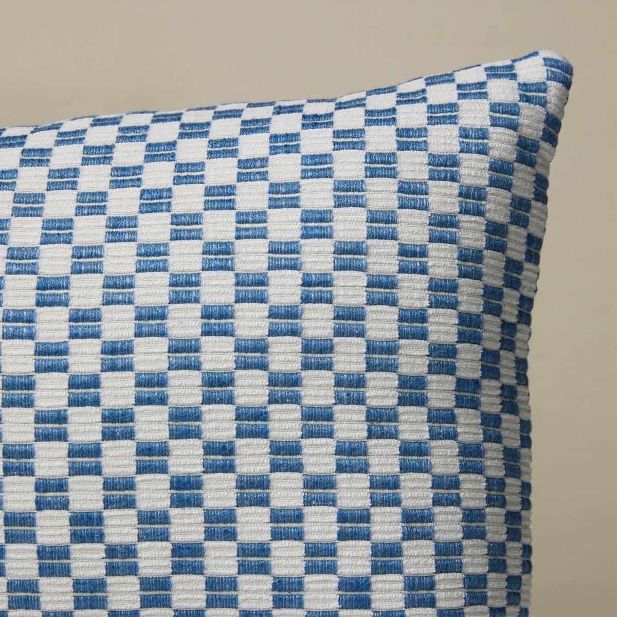 Schumacher Blue 24" x 12" Elkhart Pillow