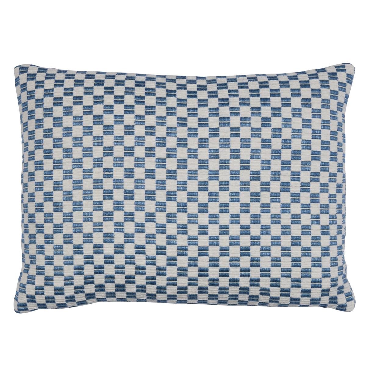 Schumacher Blue 16" x 12" Elkhart Pillow