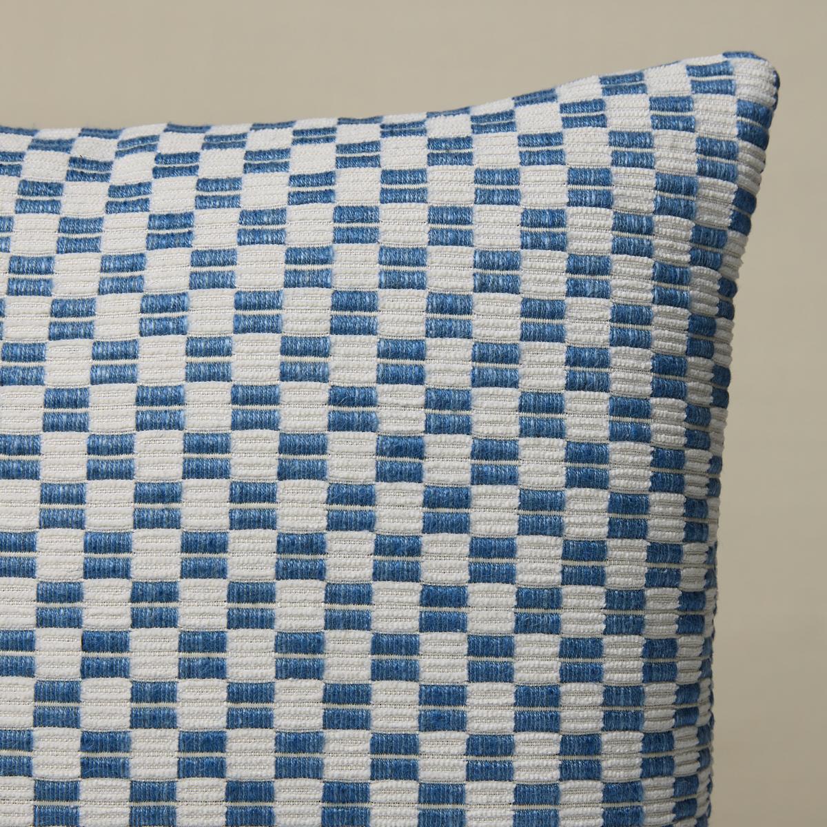 Schumacher Blue 16" x 12" Elkhart Pillow