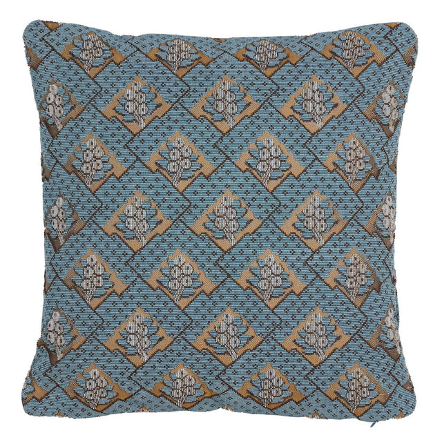 Schumacher Worcester Blue 20" x 20" Blair Silk Pingl Pillow
