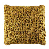 Ann Gish Gold 20x20 Ribbon Knit Pillow