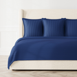 Ann Gish Navy Queen Linea Coverlet Set