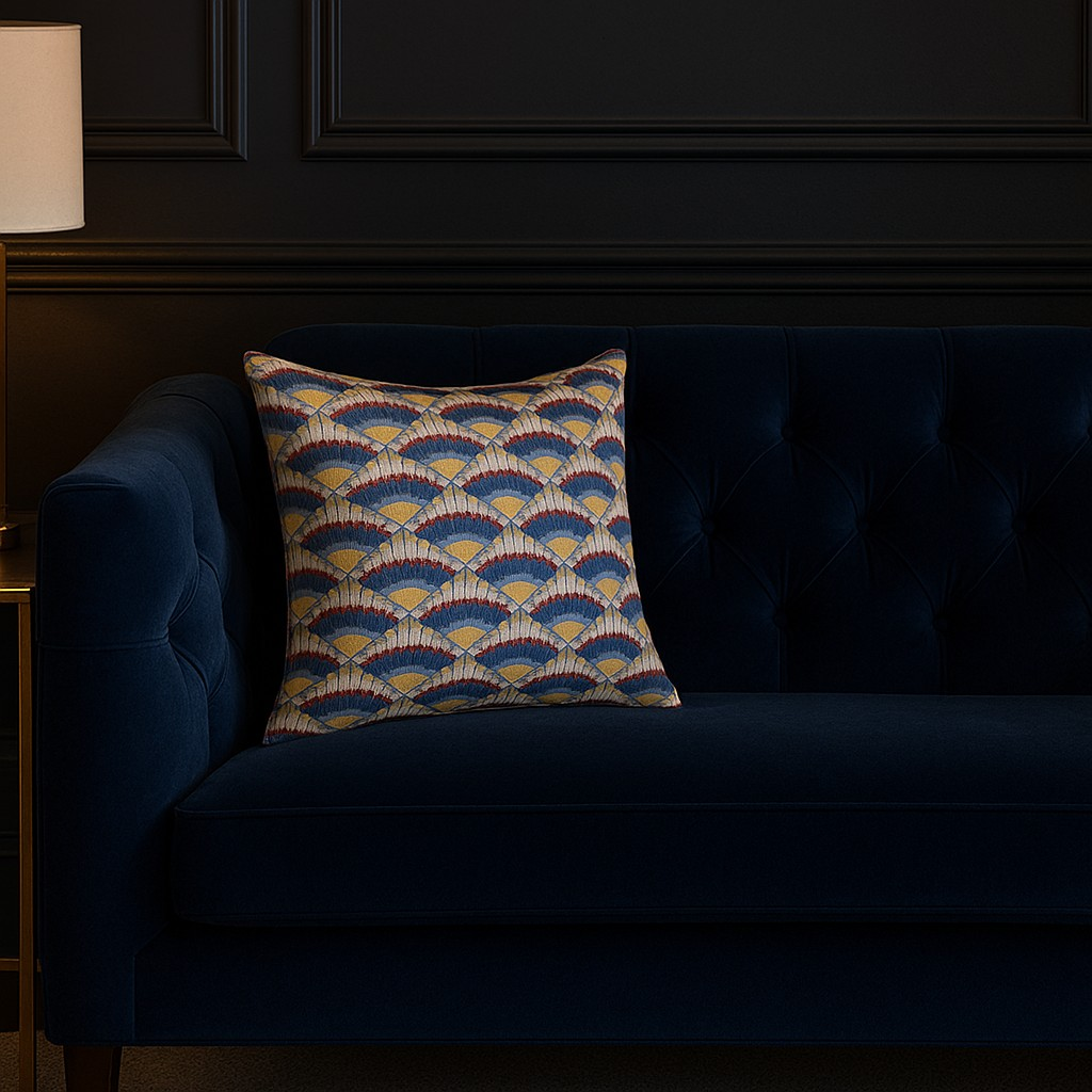 Ann Gish Blues 36x16 Maiolica Pillow